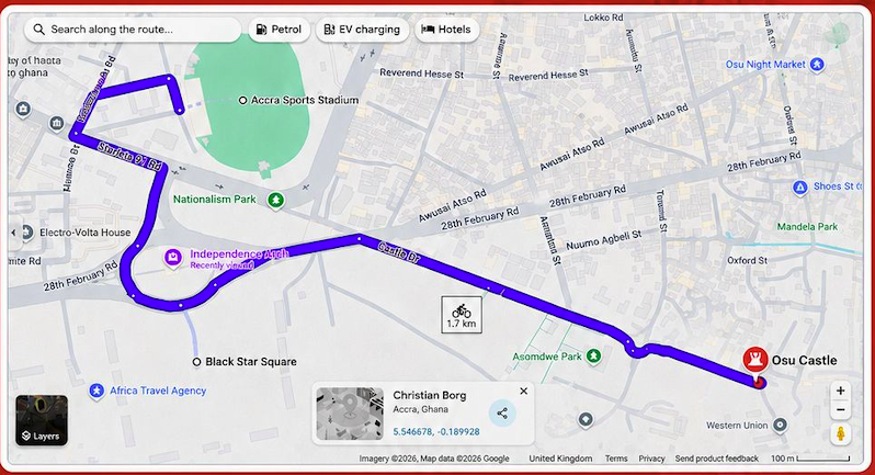 Community Fun Ride route map